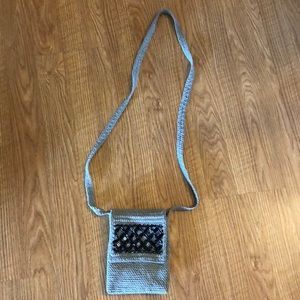 Crochet style crossbody purse